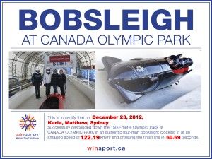 Olympic bobsleigh Calgary