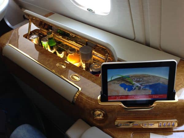 Emirates First Class A380 mini bar