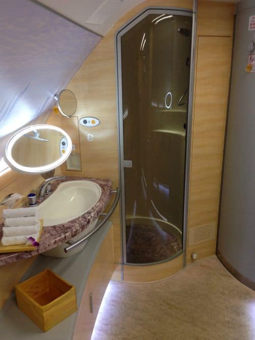 Emirates First Class Shower