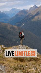 Hiking Live Limitless New Zealand Phone Wallpaper