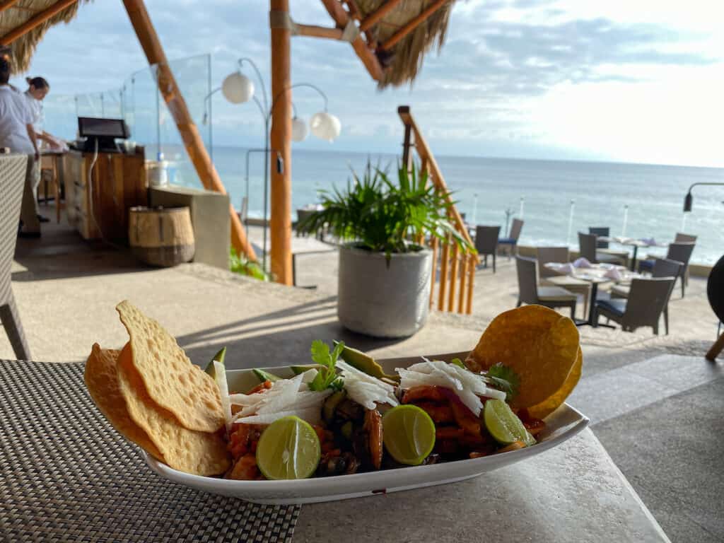 Food at Marival Armony Resort in Mexico.